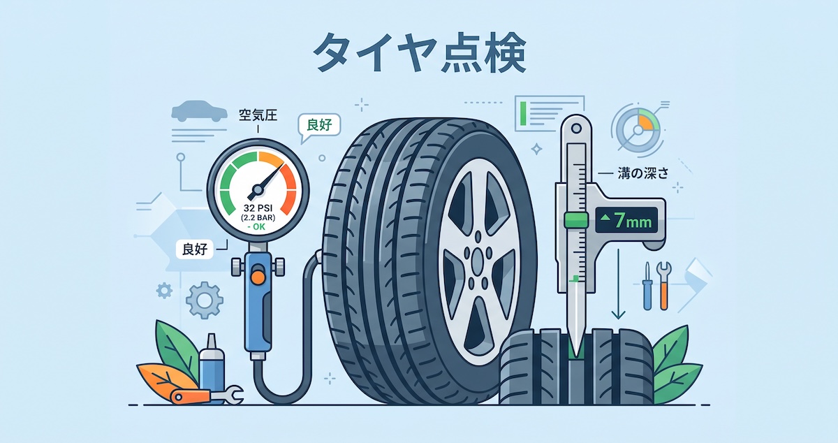 路面と唯一接するタイヤのコンディションは、安全性に直接関わります。