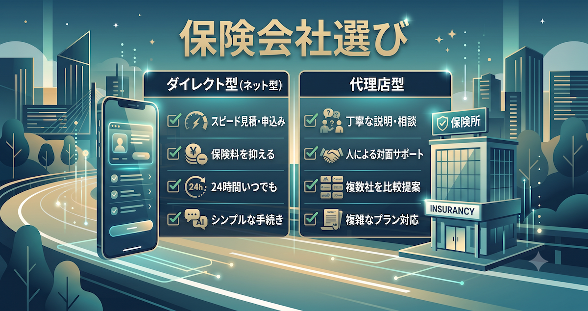 代理店型とダイレクト型、適しているのはどちら?