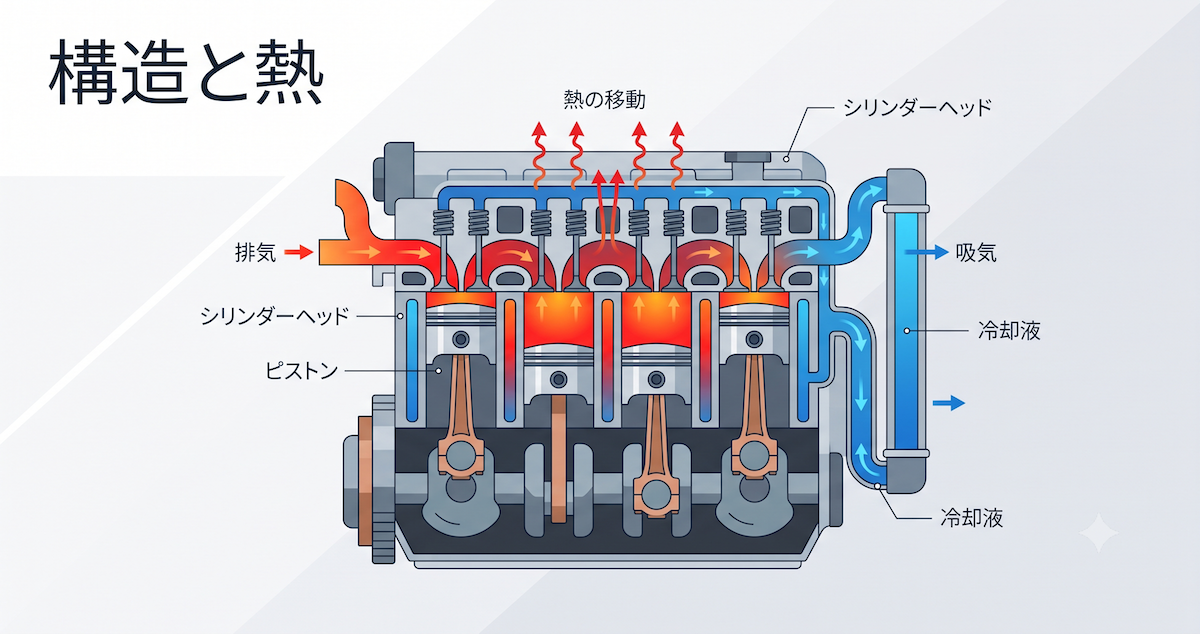 ミッドシップ特有の構造が生み出す熱の蓄積メカニズム