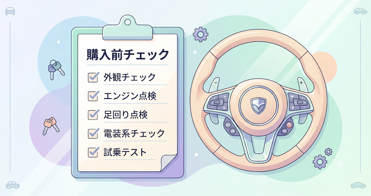 実際に現車を確認する際の見極めチェックポイント