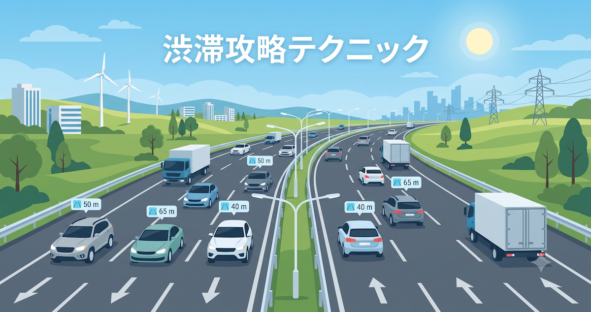 車間設定とシステムの特性を活かしたスマートな渋滞走行
